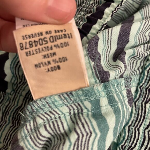 L.L. Bean Sweat Shorts Men's XS Blue Green Drawstring Waist Nylon Polyester - Picture 6 of 12